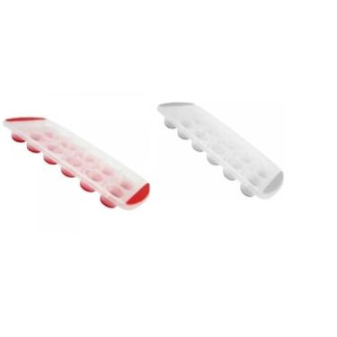 Imagem de Forma De Gelo 18 Cubos Redondo Com Fundo Flexível Multiuso Universal Silicone (KIT 2)