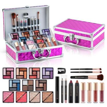 Imagem de Kit de maquiagem Color Nymph Girls com estojo de trem, 24 peças de cos