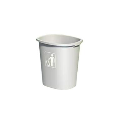 Imagem de Lixeira Lixeira de escritório com tampa agitadora, tamanho grande, grande capacidade, área externa, comercial, cozinha, sala de aula, lata de lixo especial com tampa Lixeira(Gray,30L)
