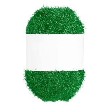 Imagem de PATIKIL Fio Scrubbie de 218 metros, fio de poliéster brilhante Scrubbie vermelho brilhante coração fio de vidro para panos de prato crochê, tricô, artesanato faça você mesmo, tapete, suéter, cachecol