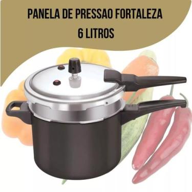Imagem de Panela de Pressão Preta 6L Fortaleza Robustez e Design Moderno