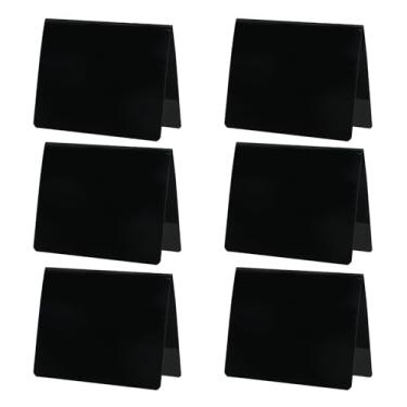 Imagem de Xiaoyztan 6 peças de mini quadro de mensagens apagável, dupla face, forma A, buffet, menu, quadros-negros, placas escritas à mão para restaurante, padaria, festas, casamento, loja de varejo, 12 x 10