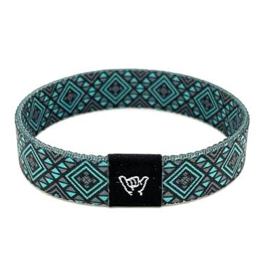 Imagem de Hang Loose Bands - Pulseira Southwestern para homens, mulheres e adolescentes - Estampa tribal confortável e Boho - Pulseira reversível estilo ocidental - Saara | Extra Pequeno: 14 cm de comprimento