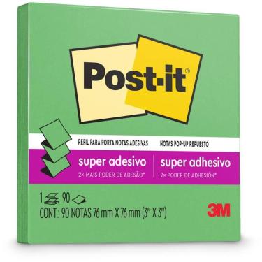 Imagem de Bloco De Recado Post-it Pop Up Refil R330 76x76mm Verde 3m