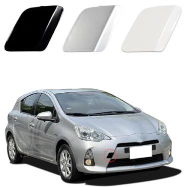 Imagem de Tampa do gancho de reboque do para-choque dianteiro do carro para Toyota Prius C Aqua 2012 2013 2014 tampa de reboque 52127-52941 52127-52540 (branco)