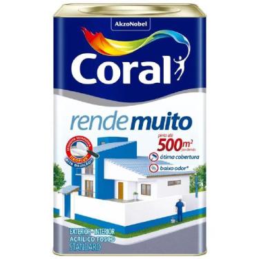 Imagem de Tinta Acrílica Rende Muito Fosco 18 Litros - CORAL