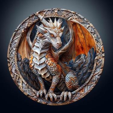 Imagem de Quebra-cabeça de madeira NABYSHOP Cave Dragon com efeito visual 3D 200