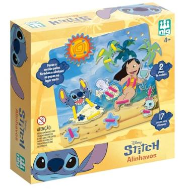 Imagem de Nig Brinquedos Brinquedo Educativo Alinhavo Disney Stitch 24 Peças