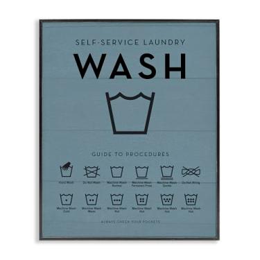 Imagem de Stupell Industries Quadro de lembretes de lavanderia preto emoldurado Giclee Art Design por Lettered and Lined, 16 x 20