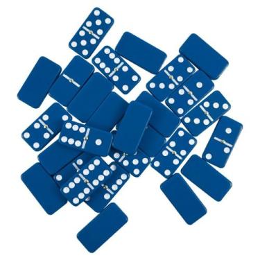 Imagem de Kit Conjunto Dominó Colorido Profissional Osso Estojo 28 Peças - Prime