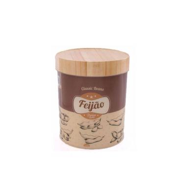 Imagem de Pote de Feijao Porta Mantimentos Plastico Decorado 3,4L