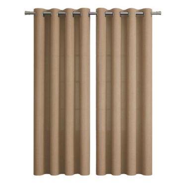 Imagem de Cortina Rústica Para Janelas Grandes 3,00m x 2,30 De Linho Texturizado