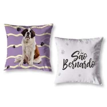 Imagem de Kit 2 Almofadas Pet Cachorros Cheias 40cm x 40cm Decorativas Estampada