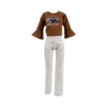 Imagem de Conjunto De Roupas De Boneca Bjd De 30cm, Vestido Fofo De Menina, Maqu