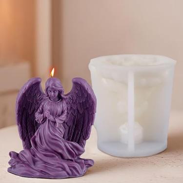 Imagem de Molde de vela espiral onda de silicone grande Angel Maria Presépio - Moldes de fundição de resina de silicone para velas, resina e sabão suprimentos de artesanato