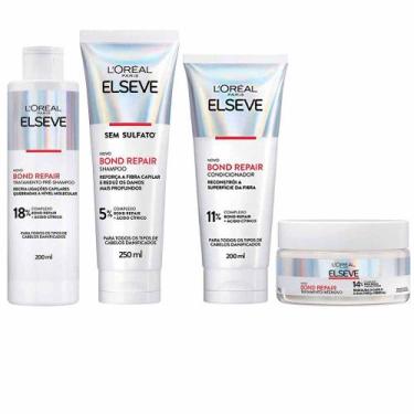 Imagem de Kit Elseve Bond Repair - Pré Shampoo + Shampoo + Condicionador + Másca