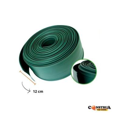 Imagem de Limitador De Grama C/ Borda Gerplast 120mm X 25m Verde