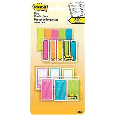 Imagem de Post-it Bandeiras de Priorização, Total de 320, Tamanhos Sortidos, Vermelho, Amarelo e Verde (683-XLB)