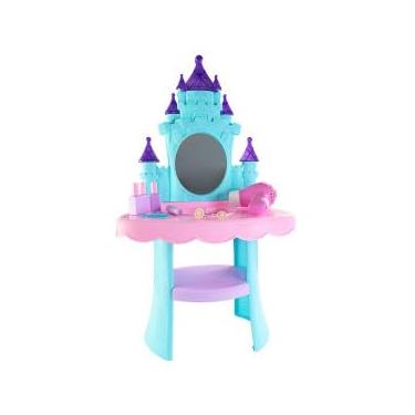 Imagem de Penteadeira Infantil com Espelho e Acessórios, 66 cm x 38 cm, Rosa, com Secador Funcional