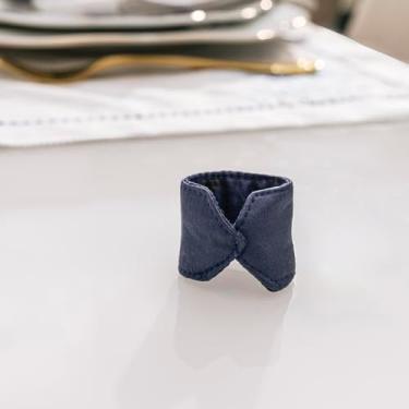 Imagem de Plumasul Porta Guardanapo Bella Mesa 100% Algodão Cetim 400 fios - Cor Azul