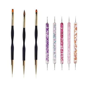 Imagem de Conjunto De Pincéis Para Arte Em Unhas, 5/20 Peças, Caneta Pontilhador