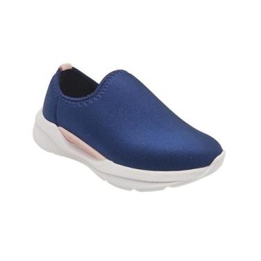 Imagem de Tênis Feminino Juvenil Molekinha 2573100, Marinho, 36