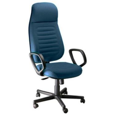 Imagem de Cadeira Presidente Com Espaldar Alto Linha Blenda Azul - DESIGN OFFICE