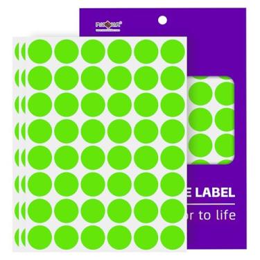 Imagem de PARLAIM Etiquetas adesivas de ponto de código de cor de 2,5 cm, adesivos de círculo verde claro, etiqueta de pontos redondos para marcação de escritório em casa, organização, 720 peças (verde claro)