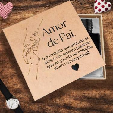 Imagem de Caixa em MDF Decorada Presente Dia dos Pais Homenagem Amor de Pai 15x1