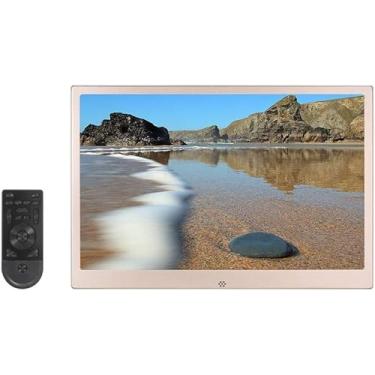 Imagem de 12 Polegadas Liga De Alumínio De Alta Definição Digital Eletrônico álbum De Fotos Eletrônico Máquina De Publicidade Eletrônica Ultra-fino Lado Estreito Usb E Slot Para Cartão, Rose Gold