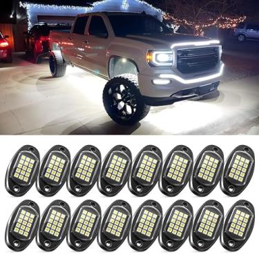 Imagem de MICTUNING Kit de iluminação brilhante super brilhante de luzes brancas puras 2025 – 240 LEDs, 16 cápsulas, luzes extensíveis na parte inferior da carroceria para caminhões, quadriciclo, UTV, barco