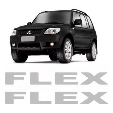 Imagem de Par Adesivos Flex Capo Mitsubishi Pajero Tr4 Cinza Tr4006 Fk - Spts