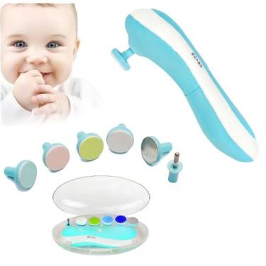 Imagem de Aparador De Unhas Cortador Elétrico Baby Recém Nascido Azul - Comercia