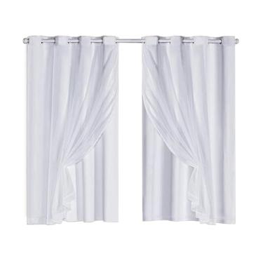 Imagem de Cortinas blackout com lisas 2, 00m X 1, 40m sala quarto apartamento(Branca)