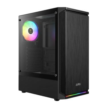 Imagem de Gabinete Gamer Gamdias Aura GC8 1 Fan ARGB S/Fonte ATX Mid Tower Vidro Temperado Preto