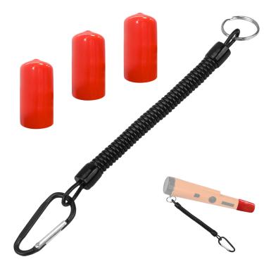 Imagem de Braveboy Protetores de ponta Pinpointer e cordão para Garre-tt Pro-Pointer at, Cordão Pinpointer L 21,6 cm Estende até 129,5 cm - Protetores de ponta Pinpointer para Minel-ab Pro-Find 15, 20, 35, 40