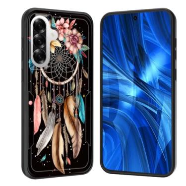 Imagem de JHYYTUJTYP Capa para Galaxy A36 5G, [Teste de queda de grau militar] Capa protetora resistente à prova de choque resistente para Samsung Galaxy A36 5G 6,7 polegadas 2025, flor apanhadora de sonhos