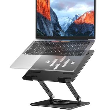 Imagem de BESIGN LS11 Suporte para laptop com base giratória de 360°, suporte ergonômico ajustável para notebook, suporte para computador compatível com laptops, Air, Pro, Dell, HP, Lenovo More de 10 a 14