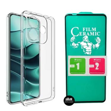 Imagem de Capa Capinha para Redmi Note 14 4G Anti Impacto Premium Transparente + Película Cerâmica 9D