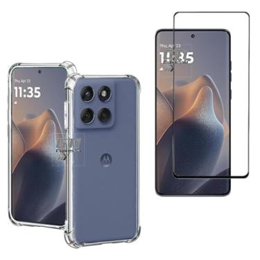 Imagem de Kit Capa Anti Impacto e Película Para Motorola Moto Edge 60 Fusion