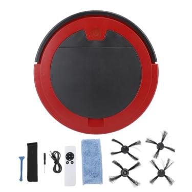Imagem de Vago robótico Robô Varro robótico USB Recarregável Forte sucção Automática Evitação de obstáculos Quiet 3 em 1 Mapping para limpeza doméstica Material ABS 11.8x11.8in (Vermelho)