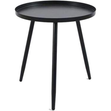 Imagem de Mesa De Escritório Mesa Decorativa Mesa Lateral De Metal Moderno Mesa De Centro De Ferro Forjado Nórdico Varanda Mesa De Cabeceira Do Quarto Mini Mesa Mesa Redonda, Green, 46X50Cm