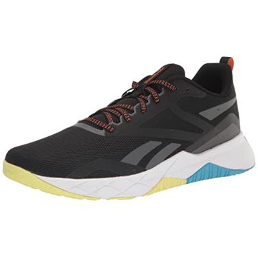 Imagem de Reebok Tênis masculino NFX Cross Trainer, preto/cinza puro/azul-piscina radiante, 38, Preto/cinza puro/azul-piscina radiante, 8.5