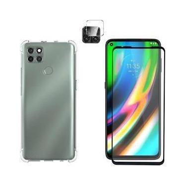 Imagem de Kit Capa Anti Impacto Motorola Moto G9 Power + Película Vidro + Pelícu