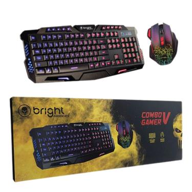 Imagem de Kit Gamer V Bright Rgb Teclado E Mouse Ref.0594
