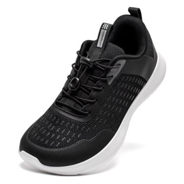 Imagem de HOBIBEAR Tênis unissex descalço, bico largo, trilha, tênis de corrida, feminino, masculino, moderno, tênis de caminhada, Preto, 14 Wide Women/13 Wide Men
