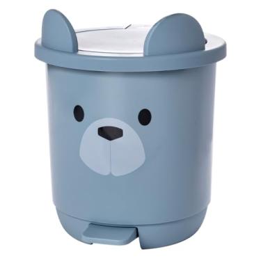 Imagem de Lixeira Infantil Lúdica com tampa fixa e pedal 6,5L Azul Plasútil