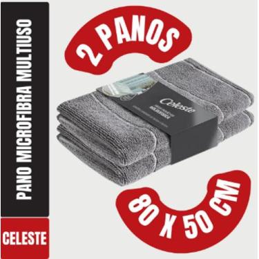 Imagem de Kit Com 2 Panos Mega Panão em Microfibra Chão Multiuso - Tipo Toalha -