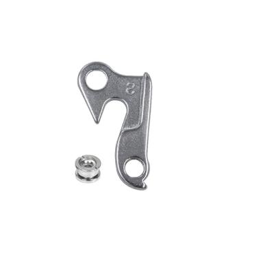 Imagem de TerchPilet Cabide de desviador 54 – Compatível com KHS Part 160, HARO RP-RD007 (LG G), Novara Hanger A – Serve para KHS, HARO, Merida, Novara, Voodoo Frames – Liga de alumínio prata – com parafusos