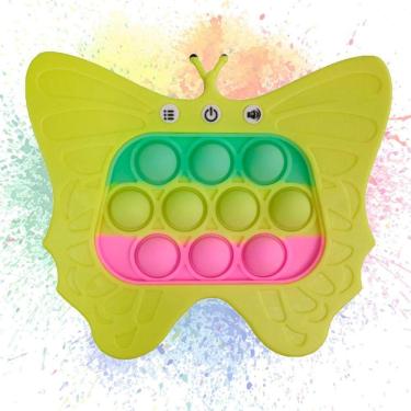 Imagem de Pop It Mini Game Borboleta Interativo 4 Modos Som Luzes Fidget Sensorial Anti desconforto Crianças Toys Portatil Ansiedade